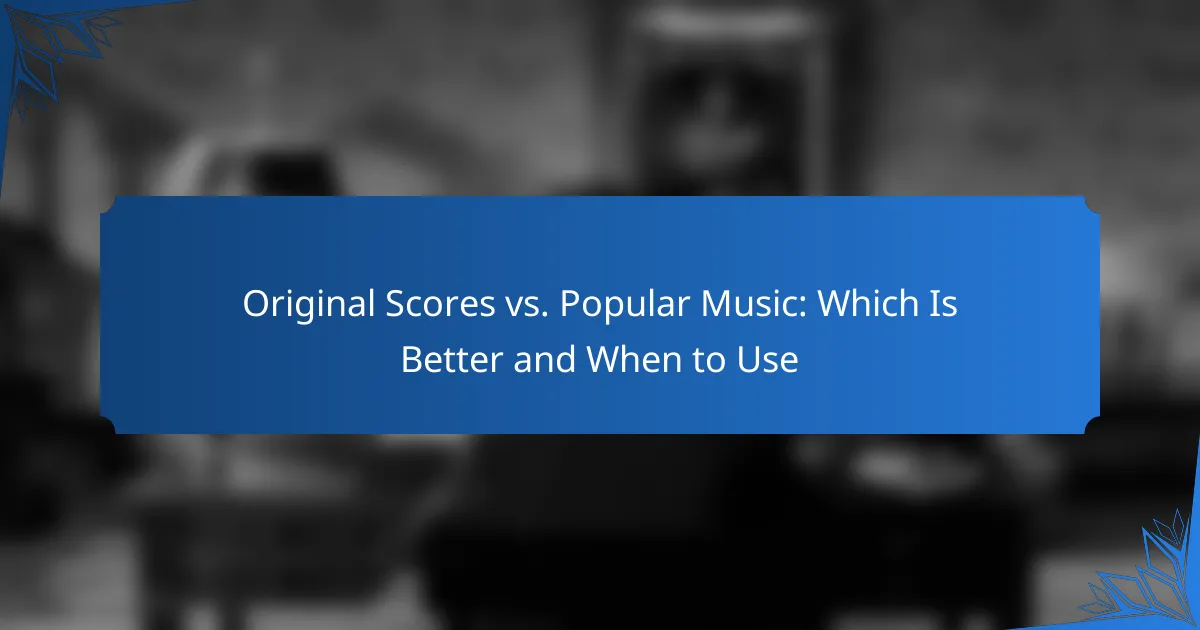 Original Scores vs. Popular Music: Which Is Better and When to Use