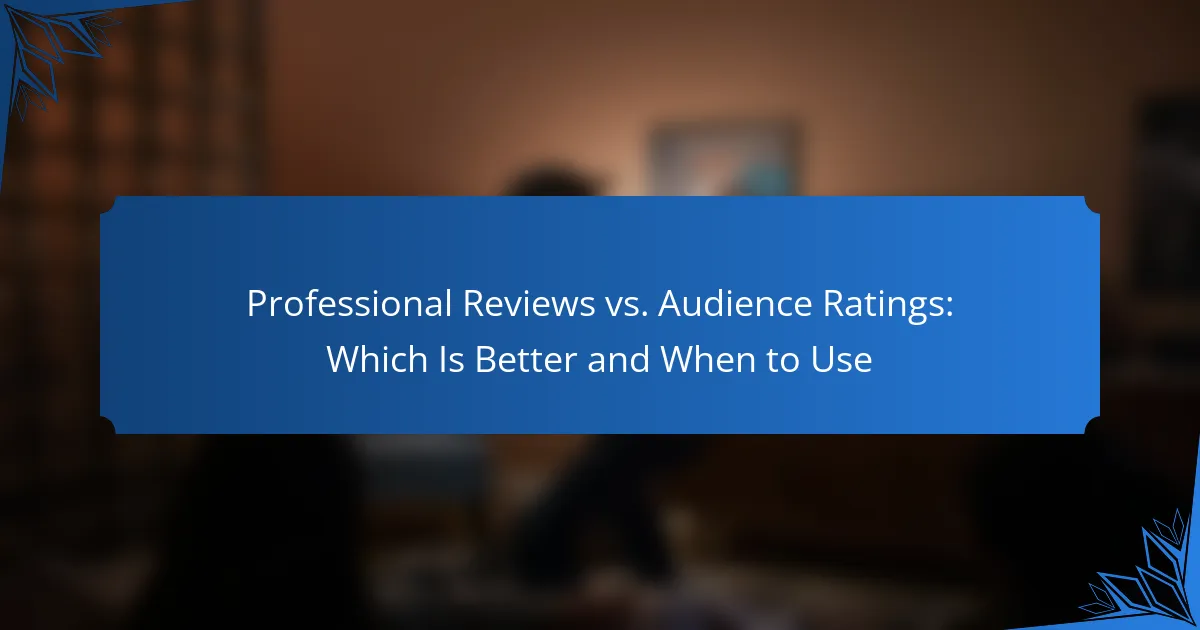 Professional Reviews vs. Audience Ratings: Which Is Better and When to Use