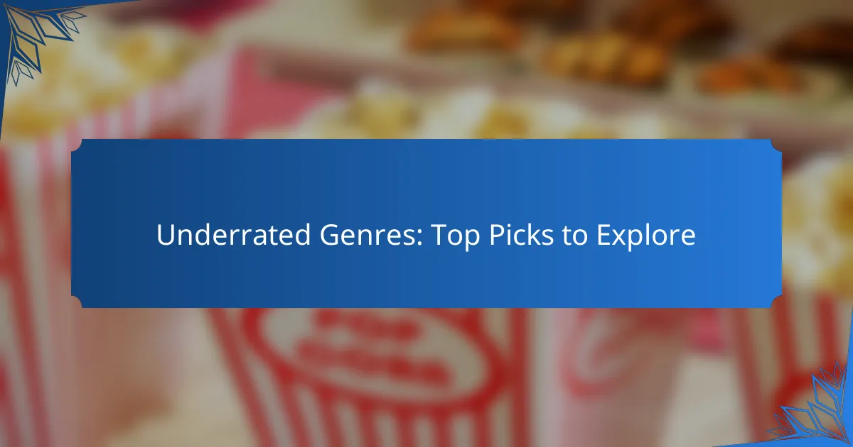 Underrated Genres: Top Picks to Explore