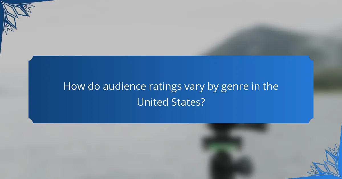 How do audience ratings vary by genre in the United States?
