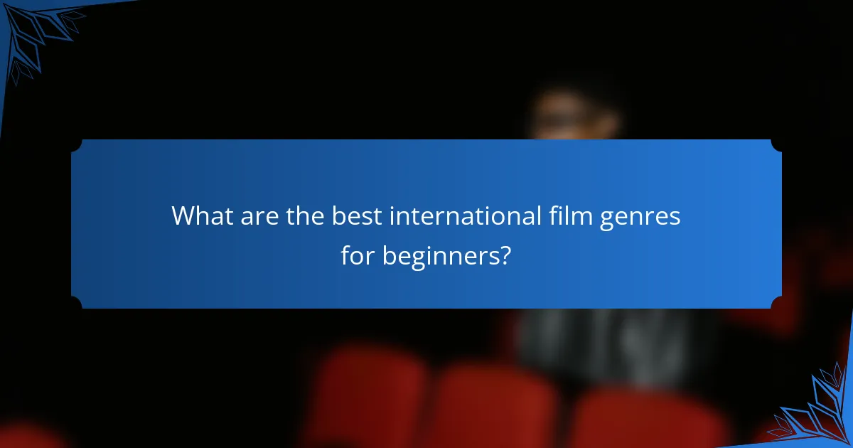 What are the best international film genres for beginners?