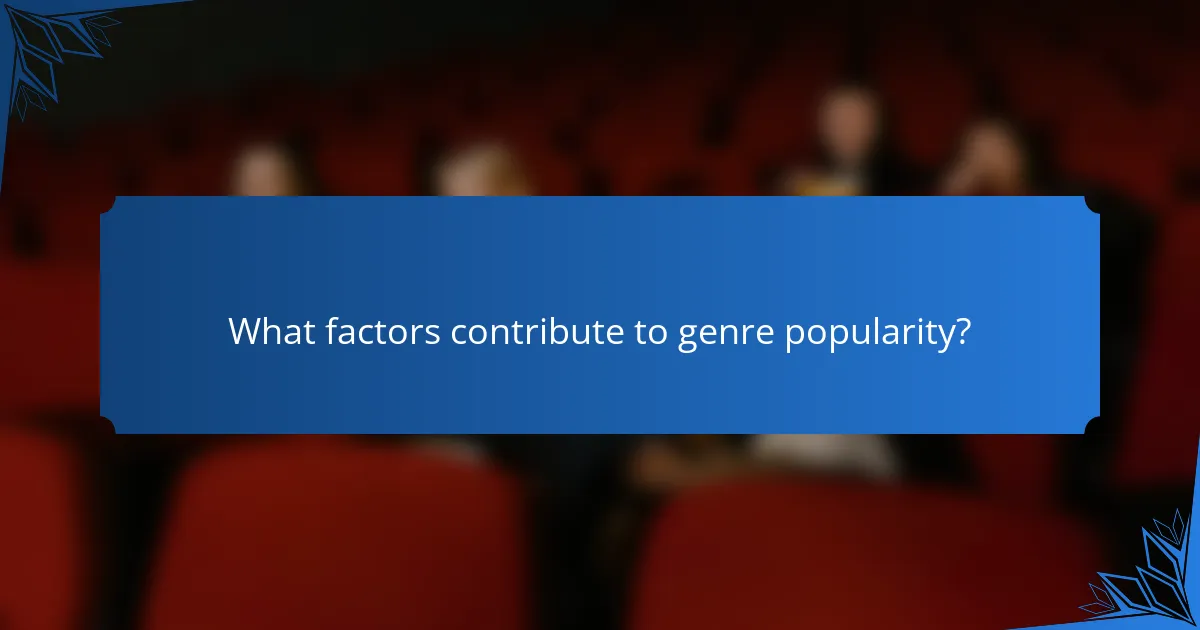 What factors contribute to genre popularity?