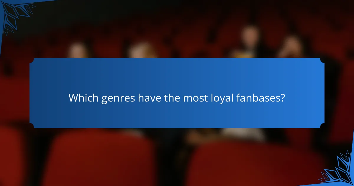 Which genres have the most loyal fanbases?